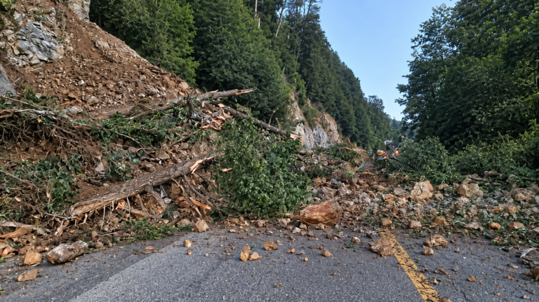 Interrupción total en la Ruta 40: un derrumbe de rocas corta el tránsito entre Bariloche y El Bolsón